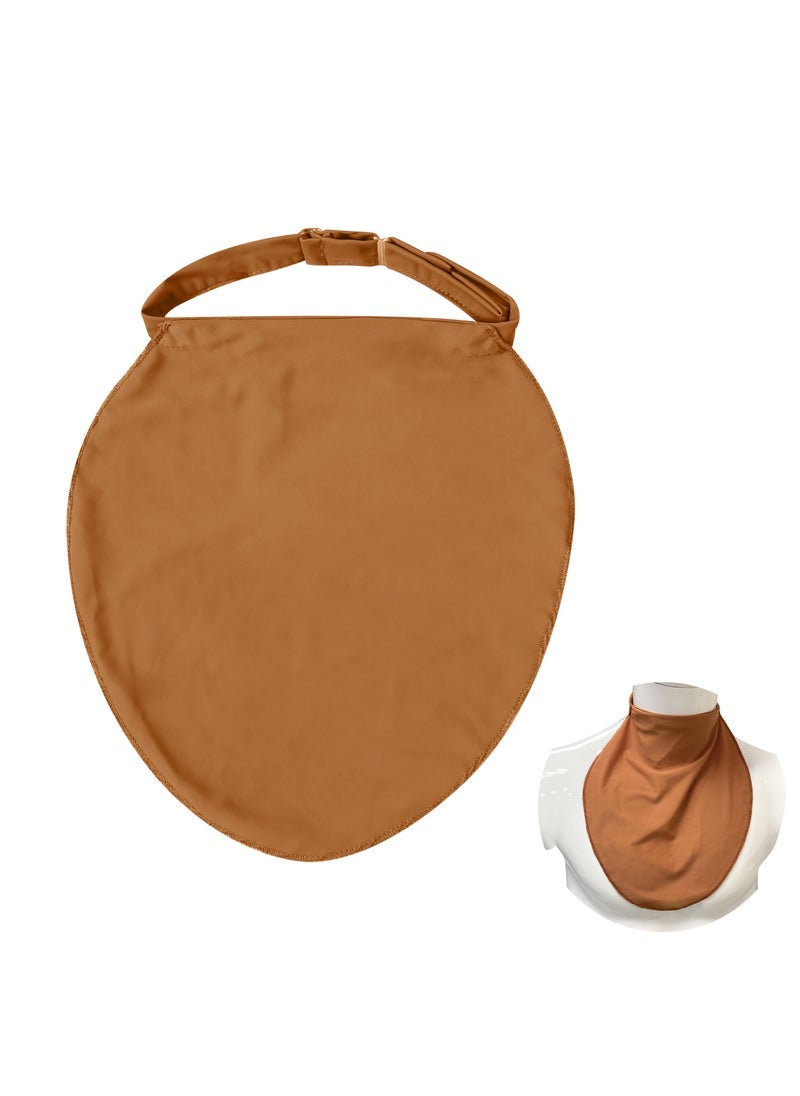 EHUSPU Tracheostomy Neck Stoma Cover,Breathable Laryngectomy Cover for Tracheostomy Care,Tracheostomy Supplies-Adjustable Neck Trachea Protector (Claybank Brown, 1pc)  - Image 1