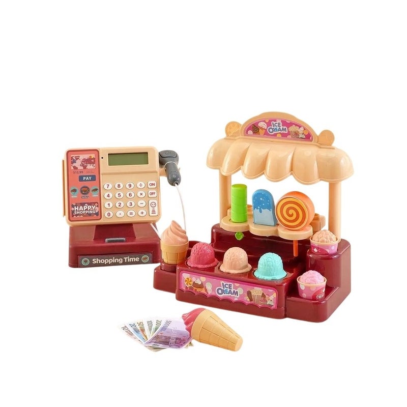 Super Market Cashier Toy with Ice Cream Table - 888I - Image 2