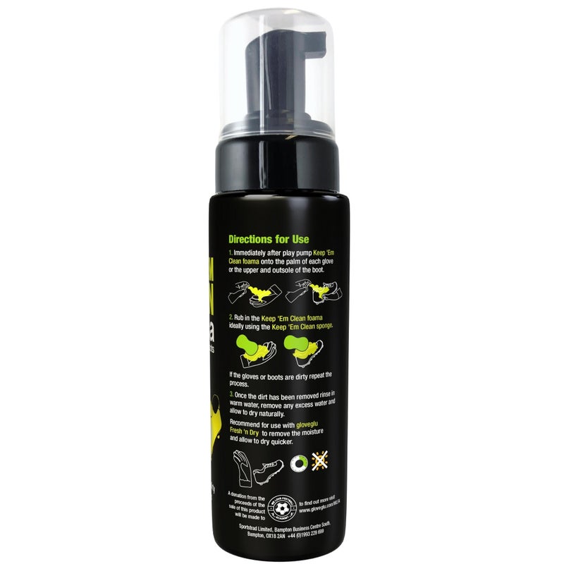 Gloveglu Keep 'Em Clean Foama For Goalkeeper Gloves And Football Boots 200Ml - Image 3