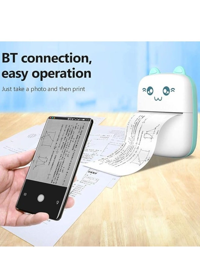 AWH AWH moobody Portable Mini Pocket Printer BT Thermal Printer with Thermal Printing Paper USB Cable for Note Photo Web Document Printing  - Image 4