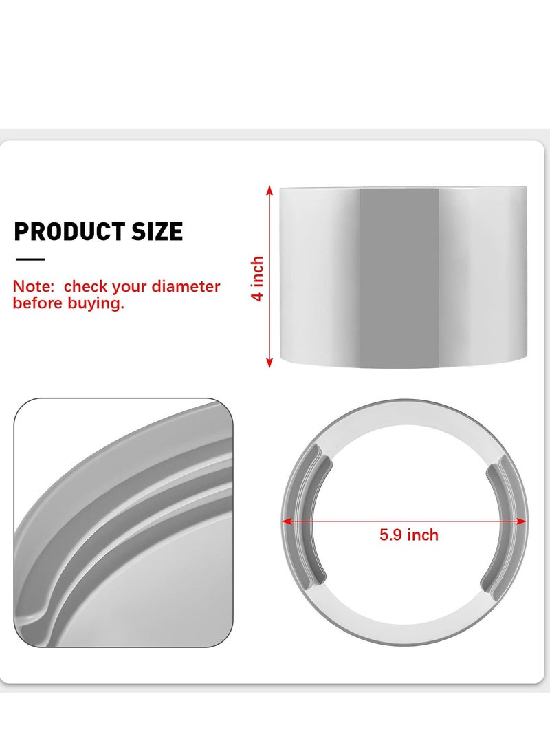 NIBEMINENT Exhaust Hose Connector Air Conditioner, 5.9" Portable Conditioner Coupler Connector, Coupling Extension, Support Clockwise Counter-Clockwise to Save Energy  - Image 2