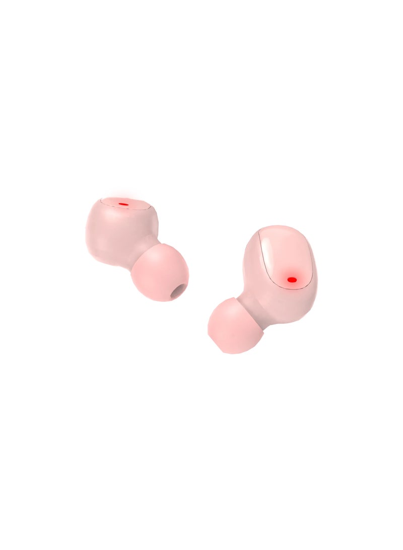porodo Soundtec Kid's True Wireless Earbuds / Safe & Clear Sound / Easy Pairing / Touch Controls /20H Play Time with Charging Case / Superior Mic, Voice Assistant / Comfortable Fit - Pink - Image 2