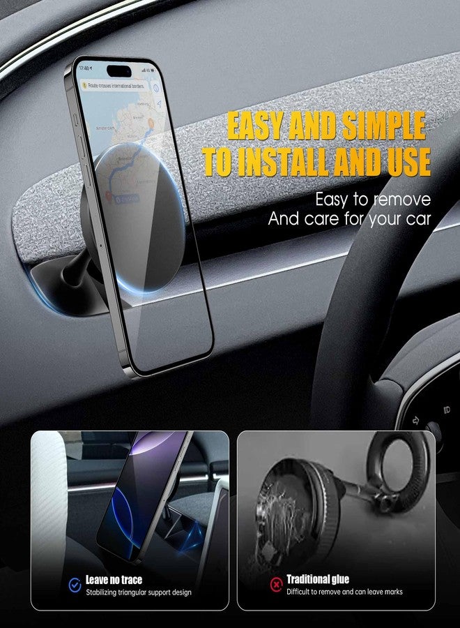 Orzero Magnetic Phone Holder Compatible for Model Y Juniper 2026/Model Y 2025/Model 3 2023, Car Vent Mount with 360 Rotation for Google Pixel 10 and iPhone 16/15/14/13/12 Series Easy Installation - Image 4