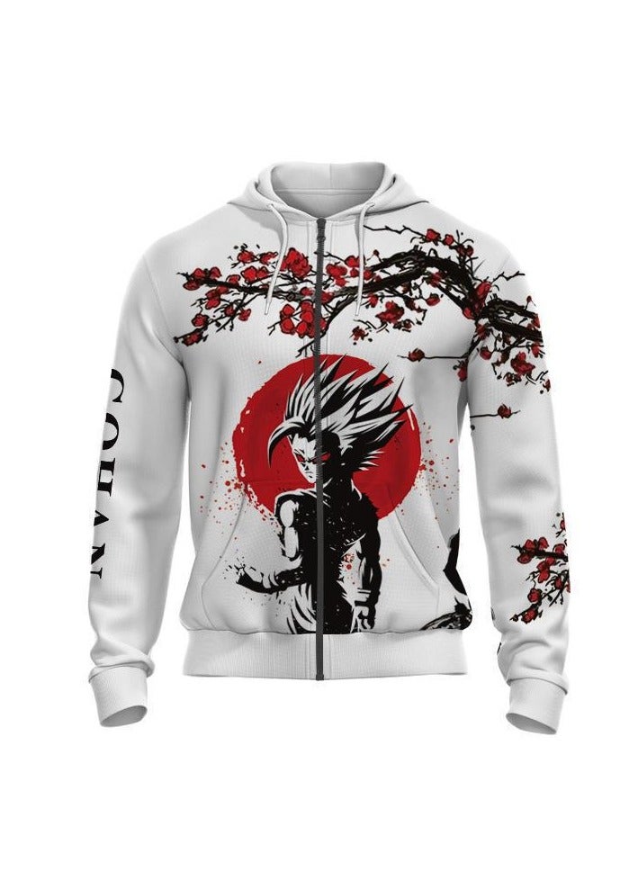 KUYING New Dragon Ball Zipper Hooded Hoodie Casual Loose Coat  - Image 1