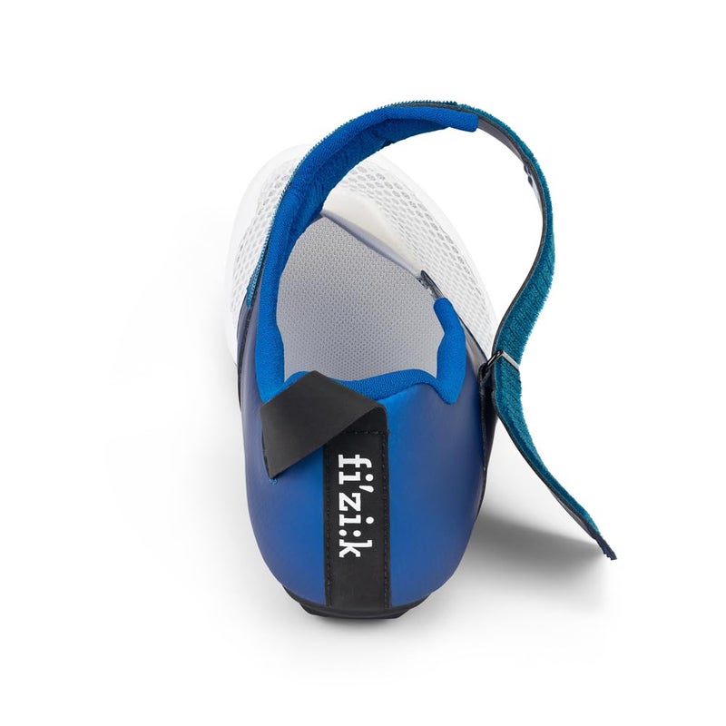 Fizik Transiro Hydra, Highly Breathable Triathlon Innovative Shoes, White/Metallic Blue, 6-6.5 - Image 4