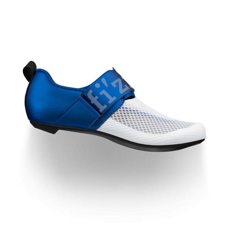 Fizik Transiro Hydra, Highly Breathable Triathlon Innovative Shoes, White/Metallic Blue, 6-6.5 - Image 2