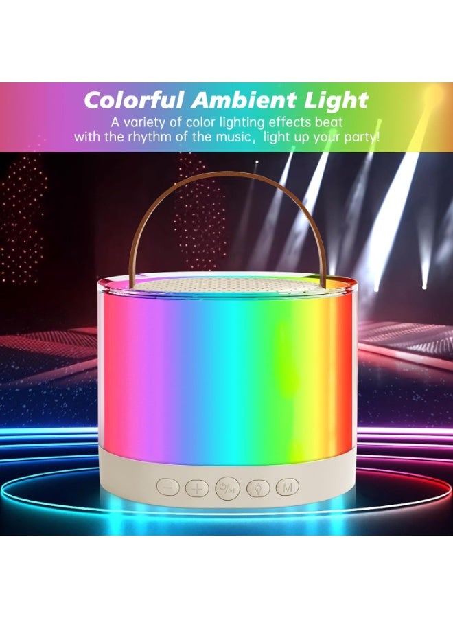 Portable Karaoke Machine - Bluetooth Speaker with Wireless Microphone, Magic Voice Effects, TF Card & AUX Support for Kids, Adults, Parties & Gifts - Image 2