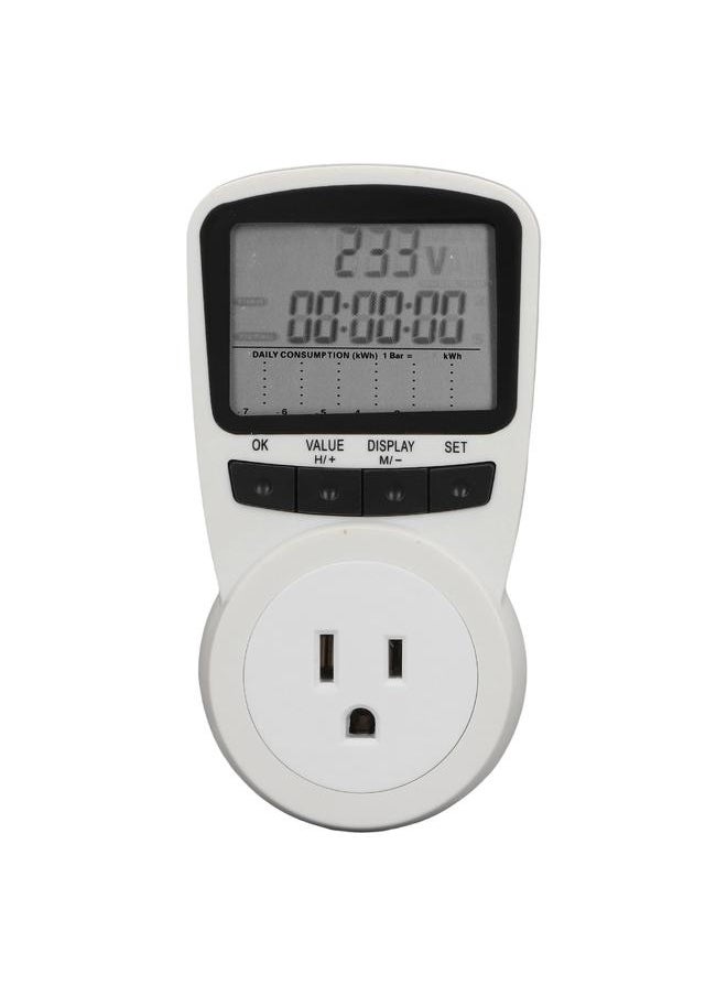 Thoraya Power Metering Socket Intelligent Power Voltage Tester Socket Electricity Usage Monitor  - Image 1