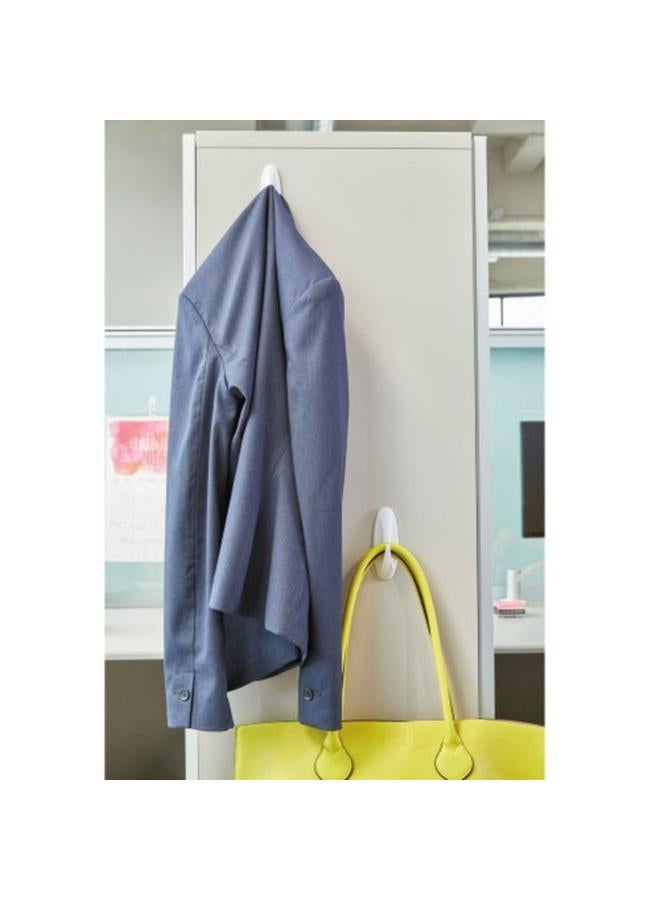 Command 2-Piece Designer Hooks with 4 Strips White Medium 17081 - Image 4