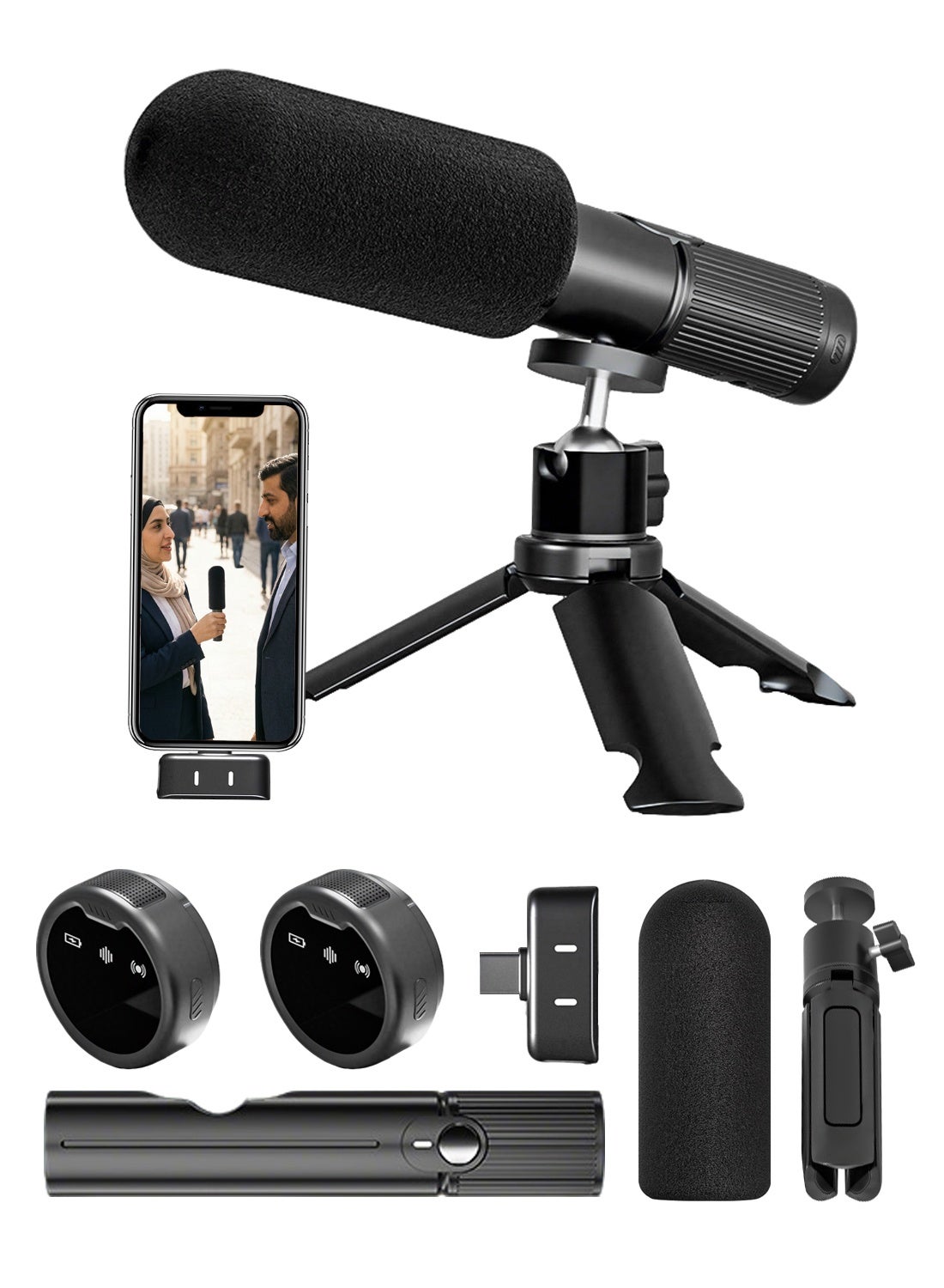 LUCKIER LUCKIER Wireless Lavalier Mic With Storage Case Z5C95CC3E92D0A53AEA9BZ