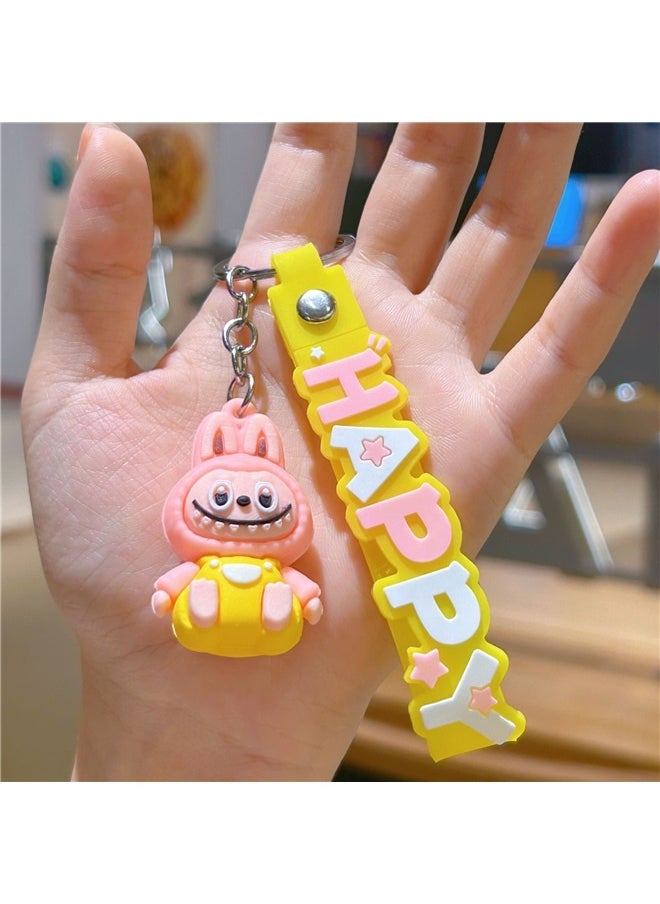 yongsheng 2pcs Cartoon Silicone Keychain Accessory，Cute Keychain,Cartoon Monsters Home Decoration,Silicone Key Ring Charms Accessories Gifts  - Image 2