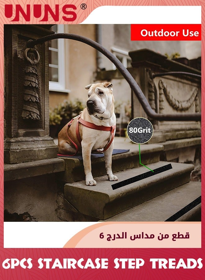 UNUNS 6 Pack Anti-Slip Grip Tape,Anti Slip Stair Tread With Reflective Strips,Best Grip Non Skid Tape,Anti-Skid Tape,High Traction Adhesive For Stairs Step,10x61cm - Image 3