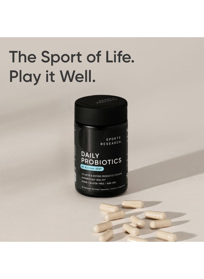 SPORTS RESEARCH Daily Probiotics With Prebiotics For Women, Men - Non-Gmo Verified And Vegan Certified - Image 1