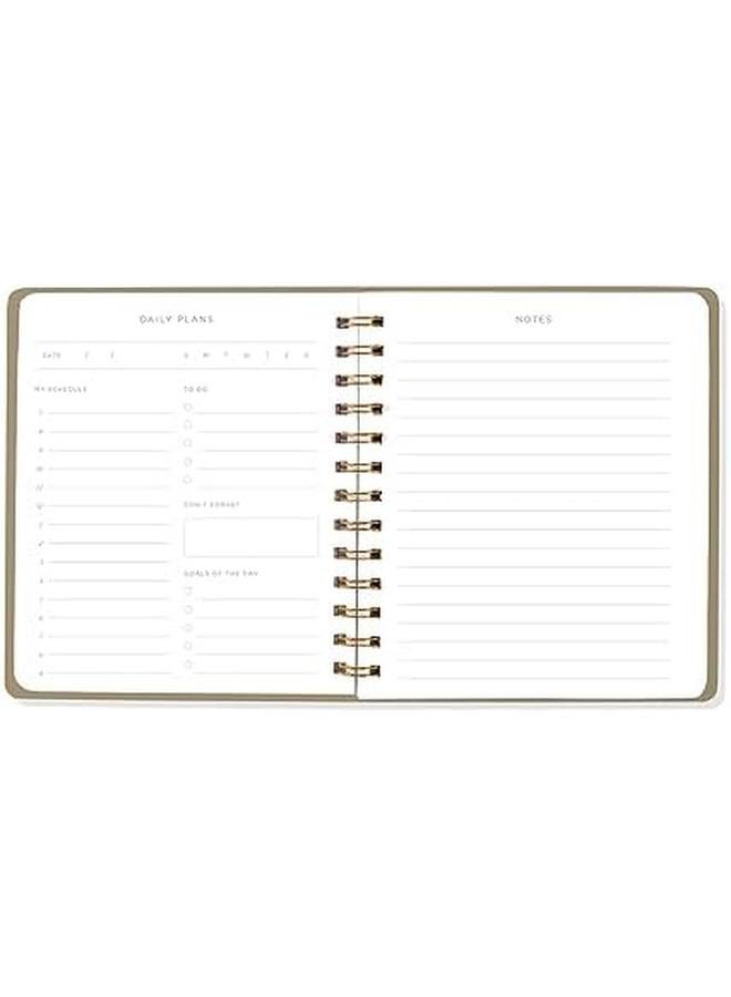Fringe Studio Studio Non Dated Daily Planner 160 Pages Twin Ring Spiral Binding Standard Black 877003  - Image 2