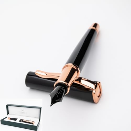 Monteverde Impressa FP Black w/Rose Gold Trim - EF - Image 1