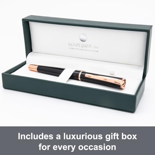 Monteverde Impressa FP Black w/Rose Gold Trim - EF - Image 5