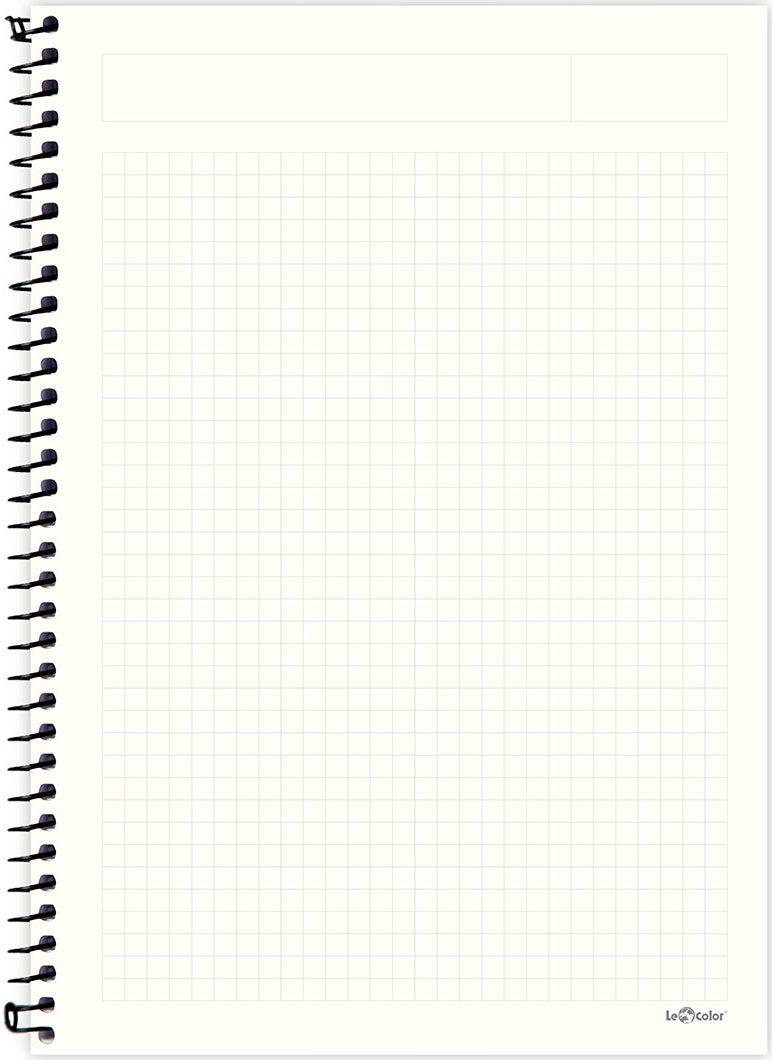 Le Color School Notebook Eco Kraft A4 Hard Cover Square 200 Pages  - Image 2
