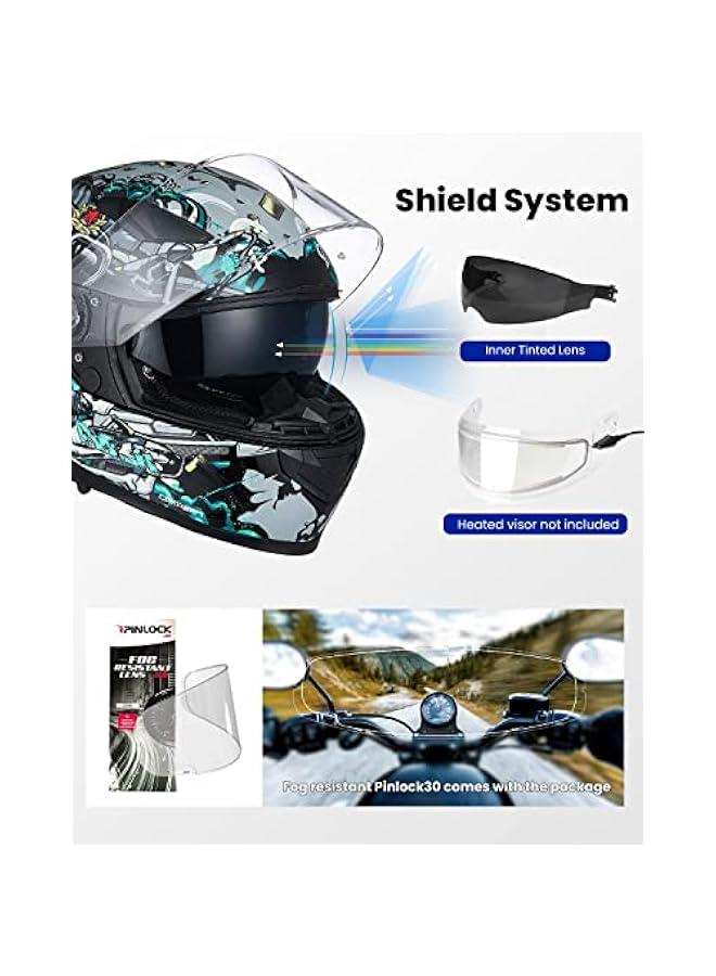 Arabest MIPS Motorcycle Full Face Helmet Pinlock Insert Anti Fog Dual Visor Racing Casco de Moto Men Women DOT Model 129M  - Image 4