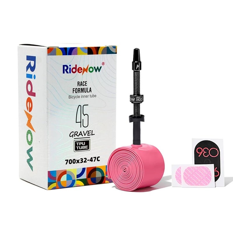 Bibike 2 Pack Ridenow TPU Tubes 700x18-32C/32-47C with Metal Presta Valve, Removable Valve Core - Image 2