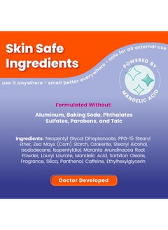 Lume Whole Body Deodorant - Smooth Solid Stick - 72 Hour Odor Control - Aluminum Free, Baking Soda Free And Skin Safe - 2.6 Ounce (Pack Of 2) (Soft Powder)  - Image 2
