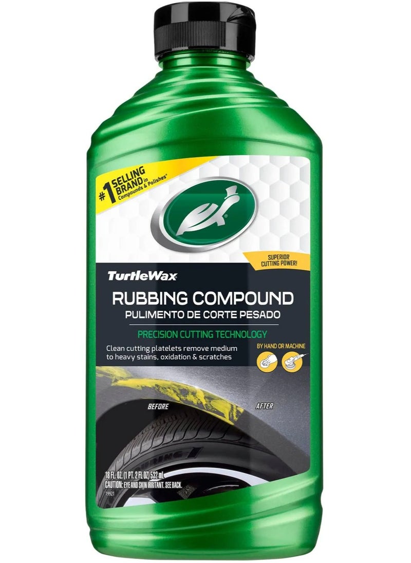 TurtleWax Rubbing Compound & Car Polish for Scratch and Oxidation Removal – Deep Cleaning Formula – 532ml  - Image 1