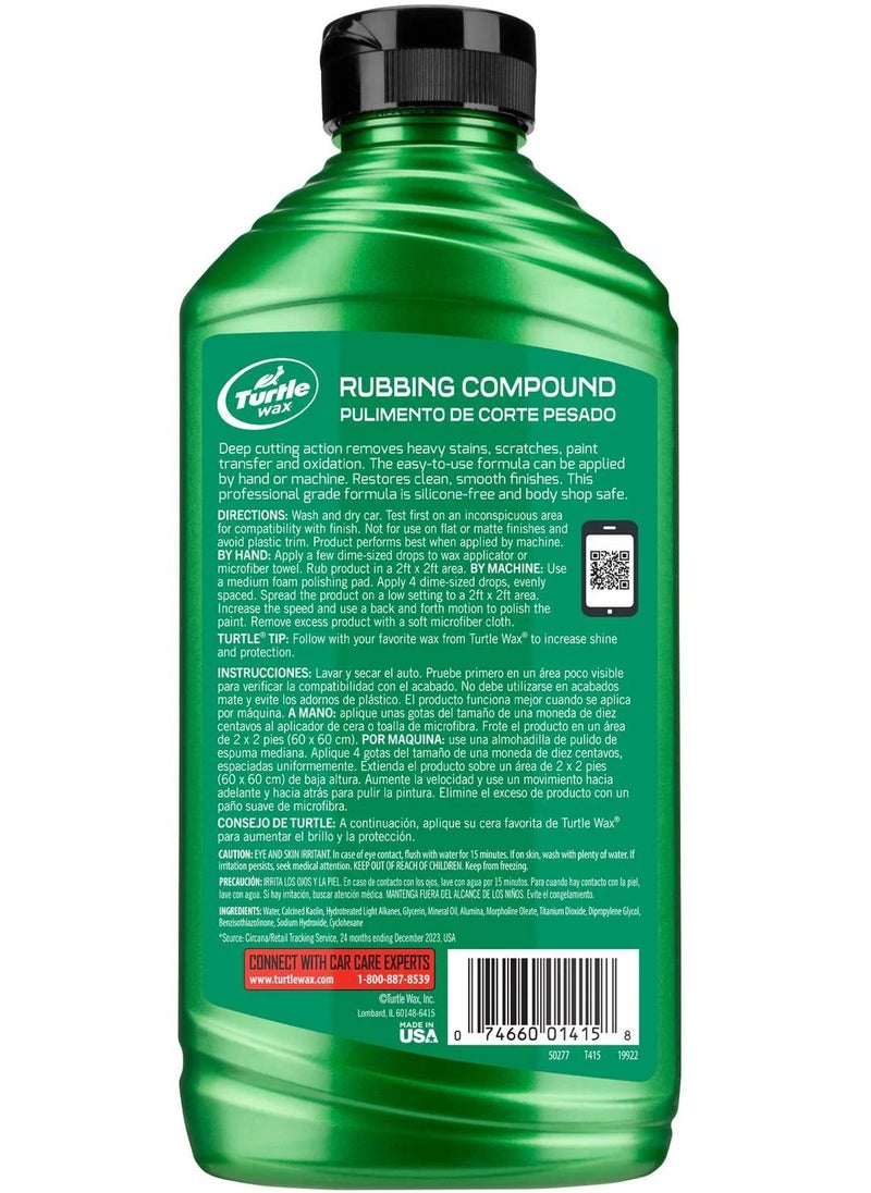 TurtleWax Rubbing Compound & Car Polish for Scratch and Oxidation Removal – Deep Cleaning Formula – 532ml  - Image 2
