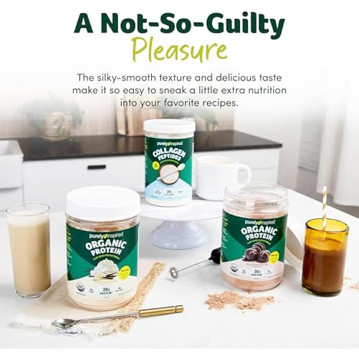 Purely Inspired Plant-Based Protein Powder for Men & Women, Rich Decadent Chocolate (16 Servings) - Vegan & Organic - 20g of Pea Protein Powder for Smoothies & Shakes - Dairy-Free, & Gluten-Free - Image 3