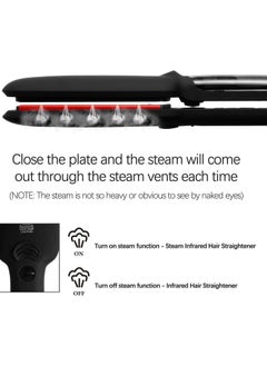 General Steam spray flat iron straightener, with wide titanium plate professional multi-functional ceramic spray steam straightener.  - Image 3