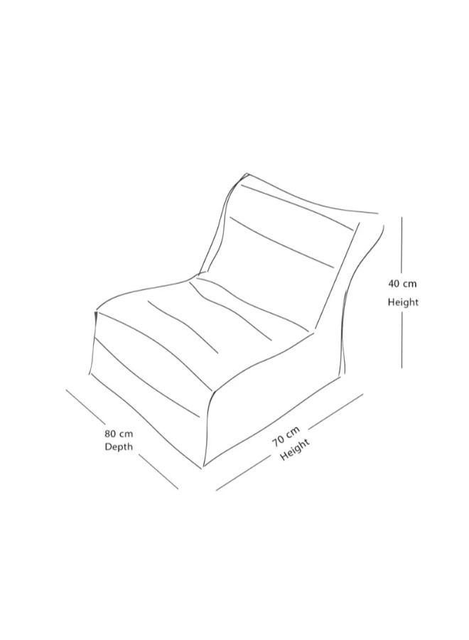 WAVY Black Joy Chair Bean Bag - Leather - Image 4