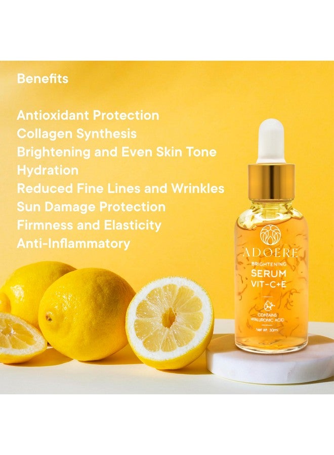 ADOERE Vitamin C+E Face Serum For Glowing And Bright With Hyaluronic Acid to Help Even Out Skin Tone & Brighten Complexion For Glowing Skin For All Skin (30ML) - Image 3