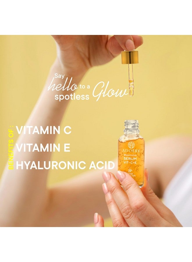 ADOERE Vitamin C+E Face Serum For Glowing And Bright With Hyaluronic Acid to Help Even Out Skin Tone & Brighten Complexion For Glowing Skin For All Skin (30ML) - Image 2