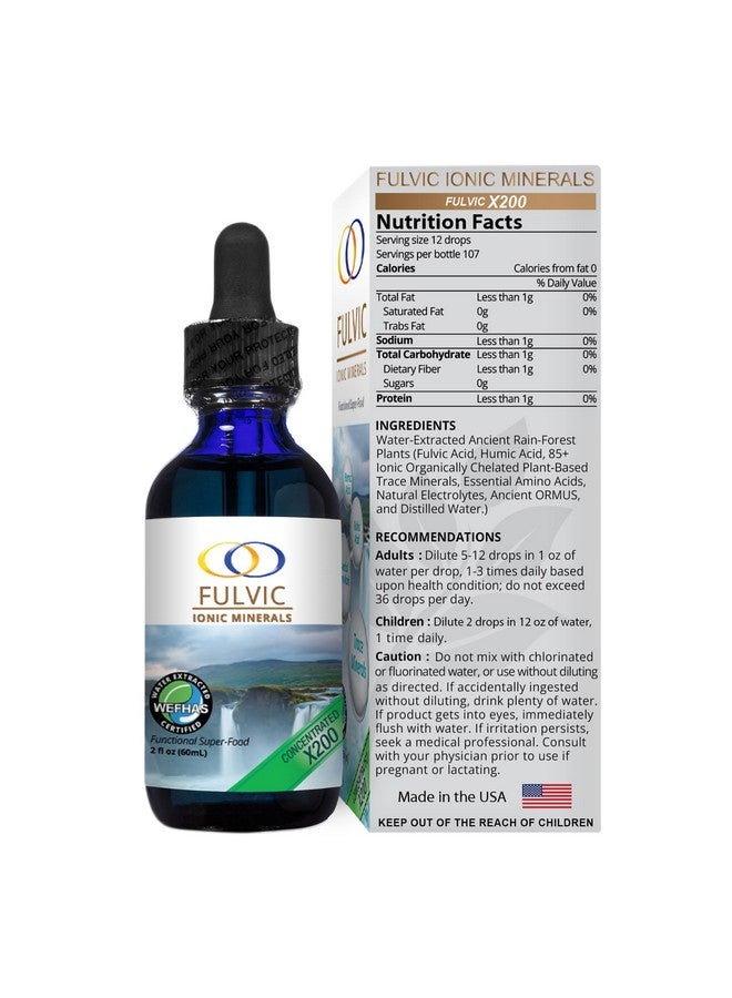 Optimally Organic Water Extracted Fulvic Ionic Minerals X200 - Patented BioActive Fulvic Acid, Humic Acid, Trace Minerals, Electrolytes & Essential Amino Acids - 5+ Month Supply - Image 2