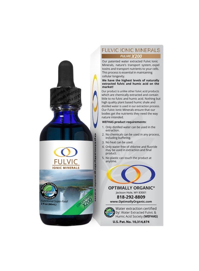 Optimally Organic Water Extracted Fulvic Ionic Minerals X200 - Patented BioActive Fulvic Acid, Humic Acid, Trace Minerals, Electrolytes & Essential Amino Acids - 5+ Month Supply - Image 4