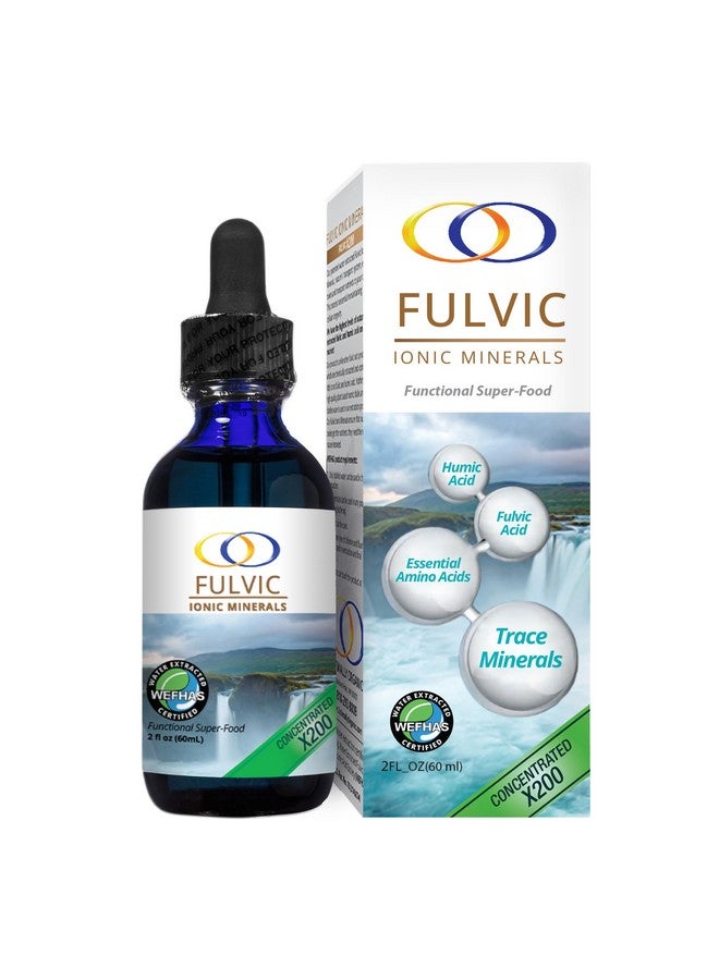 Optimally Organic Water Extracted Fulvic Ionic Minerals X200 - Patented BioActive Fulvic Acid, Humic Acid, Trace Minerals, Electrolytes & Essential Amino Acids - 5+ Month Supply - Image 1