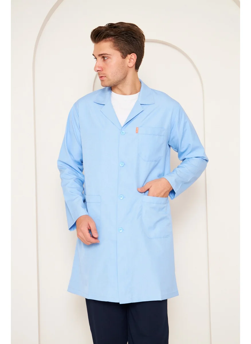 Mervem Student Apron Alpaca Male Light Blue