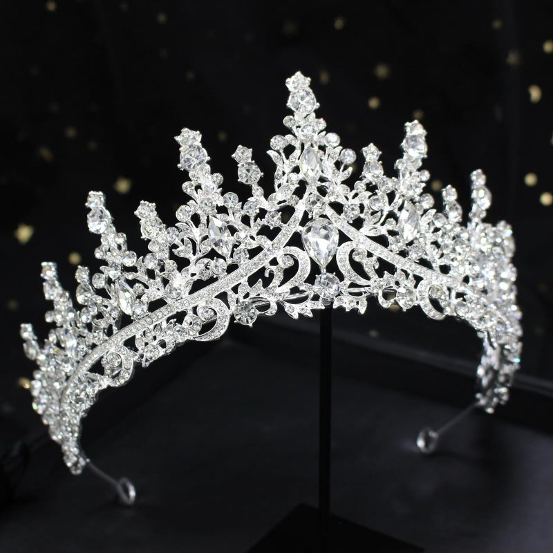 COCIDE Silver Tiara and Crown for Women Crystal Queen Crowns Rhinestone Princess Tiaras for Girl Bride Wedding Hair Accessories for Bridal Birthday Party Prom Halloween Cos-play Costume Christmas - Image 5