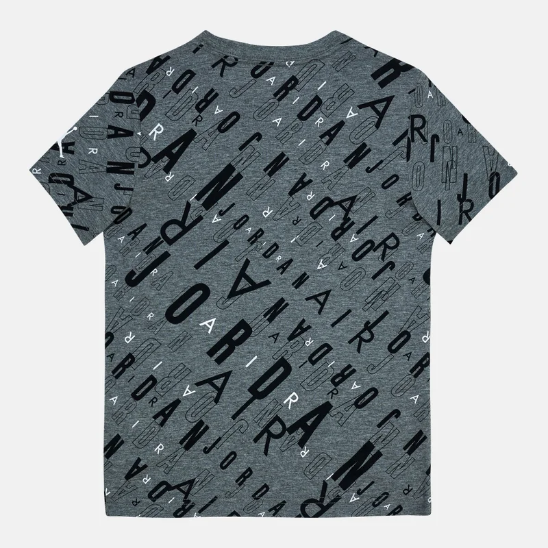 Jordan Grey Kids' JM Allover Print T-Shirt  | Best Price UAE