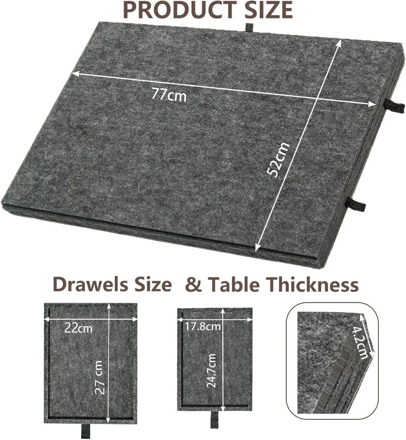 Y&D Foldable Jigsaw Puzzle Table 1000 Pieces - Lightweight Gray Portable Tilting Puzzle Board with 6 Drawers for Kids, Teens, and Board Games Storage - Image 5