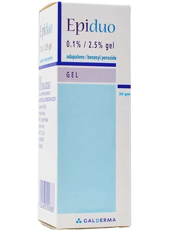 GALDERMA Epiduo Gel with airless Pump (adapalene 0.1%, benzoyl peroxide 2.5%) to Treat Acne 30G - Image 2