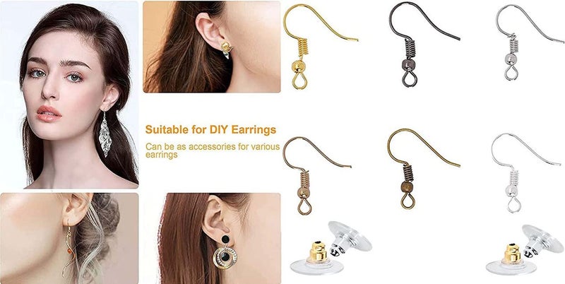 DIY Crafts DIY Crafts 50 Gram, Bronze, Earring Hooks for Jewelry Making – Earring Making Kit – Earring Hook Earring Kit for Making Earrings Mix (50 Gram, Bronze)  - Image 2