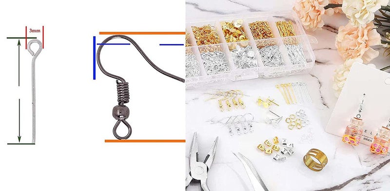 DIY Crafts DIY Crafts 50 Gram, Bronze, Earring Hooks for Jewelry Making – Earring Making Kit – Earring Hook Earring Kit for Making Earrings Mix (50 Gram, Bronze)  - Image 4