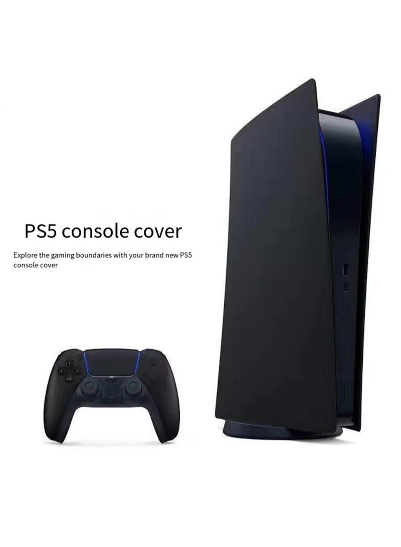 PS5 panel with cooling vent, scratch and dust protection for disc version, PS5 cover plate, advanced ABS replacement housing for PS5 disc version (black) - Image 2