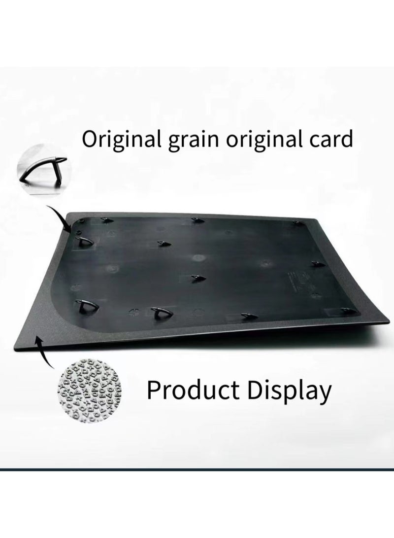 PS5 panel with cooling vent, scratch and dust protection for disc version, PS5 cover plate, advanced ABS replacement housing for PS5 disc version (black) - Image 3
