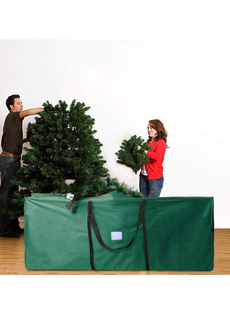 TAPIT Christmas Tree Storage Bag Fits Up to  Artificial Disassembled Trees Large Christmas Storage Containers Heavy Duty 600D Oxford Xmas Holiday Tree Bag with Durable Handles & Dual Zipper (Green) - Image 2