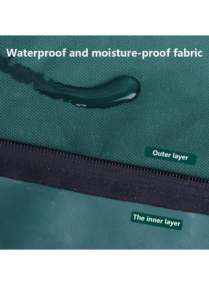 TAPIT Christmas Tree Storage Bag Fits Up to  Artificial Disassembled Trees Large Christmas Storage Containers Heavy Duty 600D Oxford Xmas Holiday Tree Bag with Durable Handles & Dual Zipper (Green) - Image 3