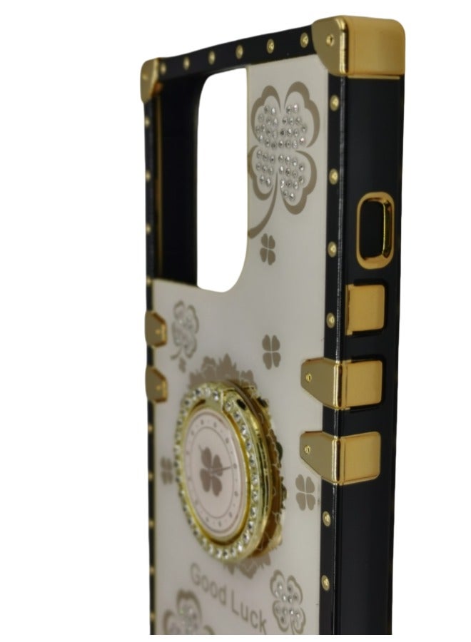 iPhone 15 Square Case: Trendy lucky Clover Design - Luxury Kickstand Cover - Image 4