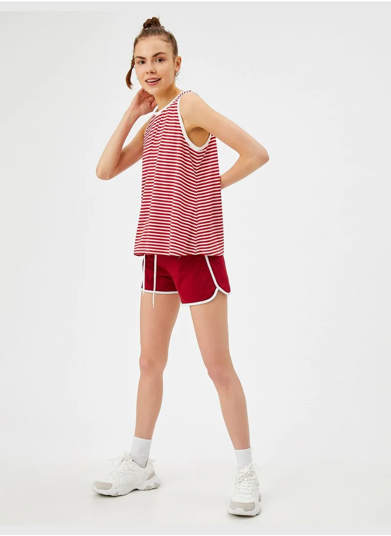 KOTON Stripe Detailed Shorts Cotton