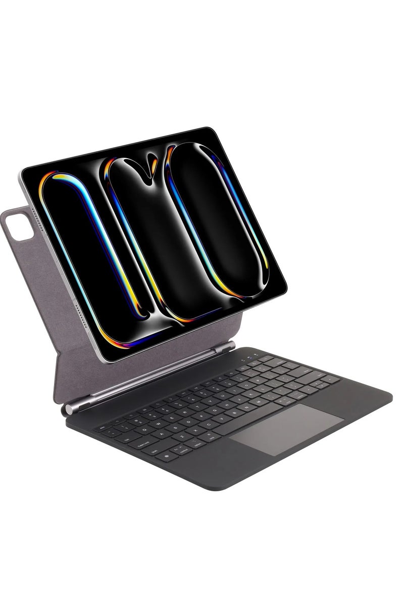 GREEN LION Magic Keyboard Case for iPad Pro 13” / Scissor Holder / Pencil Holder / Backlit Function / High Sensitivity Touchpad / 10m Operating Distance / Foldable and Portable / 360-Degree Rotation - Black - Image 3
