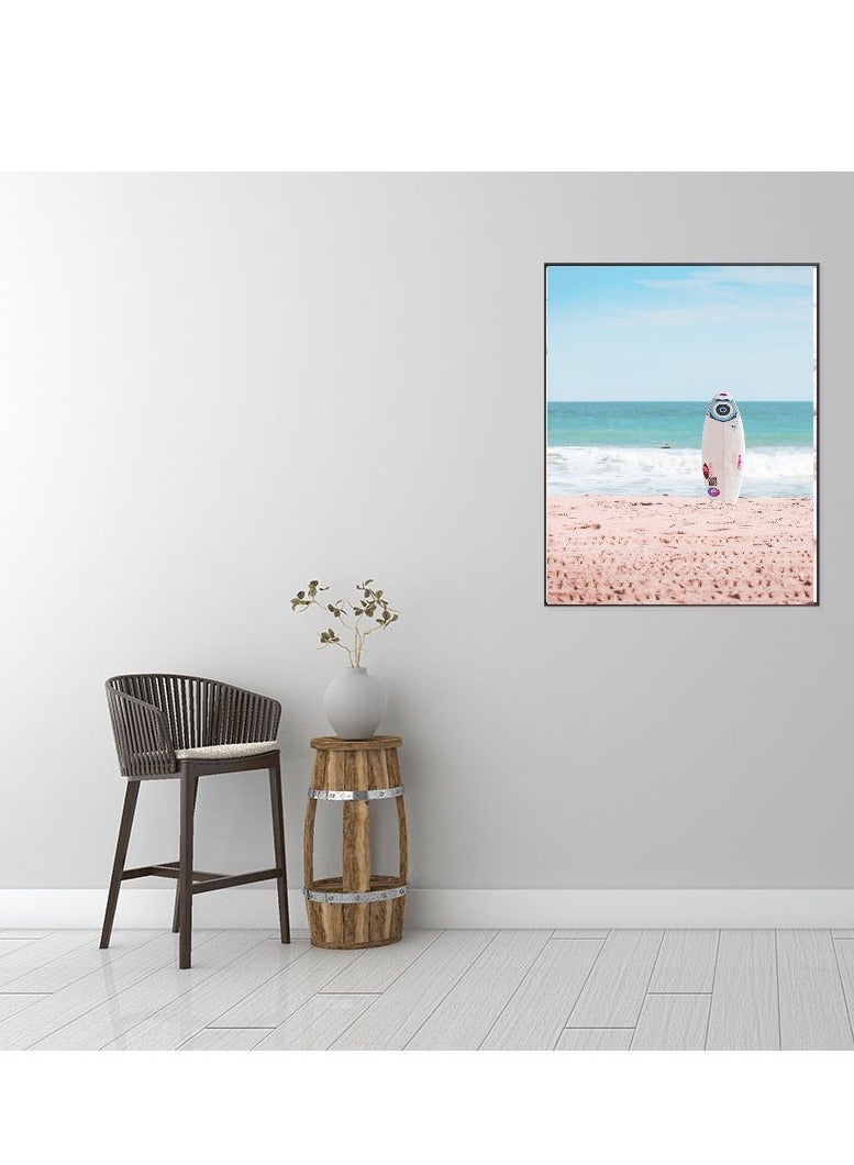 الأزرق جي دبليو أطقم الرسم بالألماس 5D للكبار، أطقم الرسم بالألماس المطلة على الشاطئ والبحر، فنون وحرف كريستال الأحجار الكريمة المثقوبة بالكامل، مثالية للترفيه المنزلي وديكور الحائط - Image 3