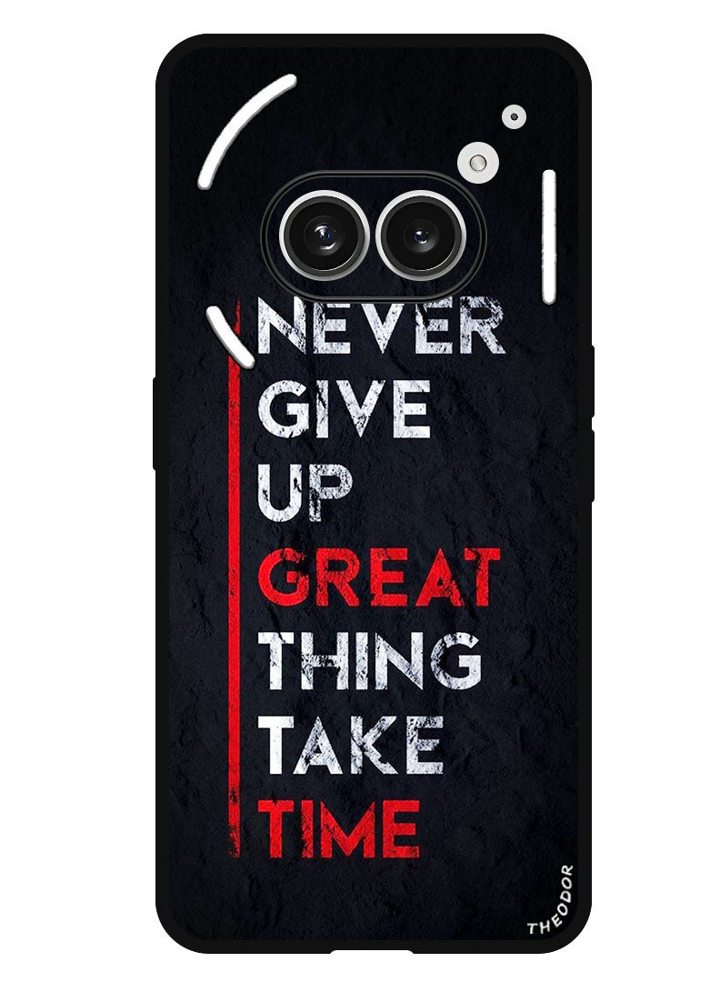 Theodor غطاء واقي مضاد للخدش ومقاوم للصدمات لهاتف Nothing (2A) بلس - هاتف Nothing (2A) لا تستسلم أبداً - Image 1